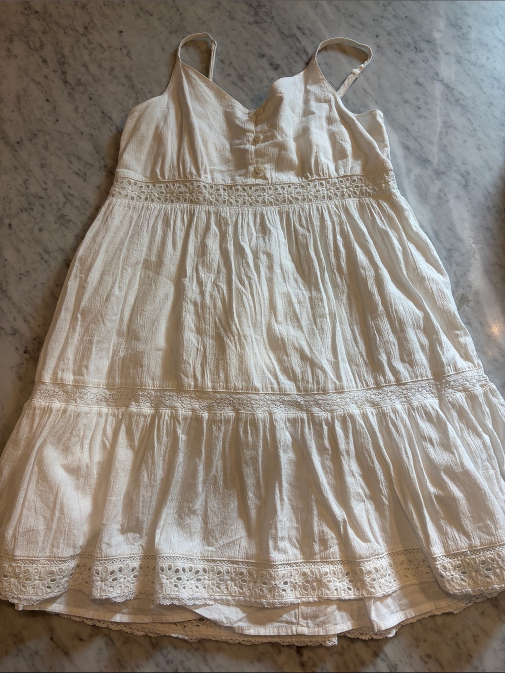 GAP White Eyelet Tiered Sundress